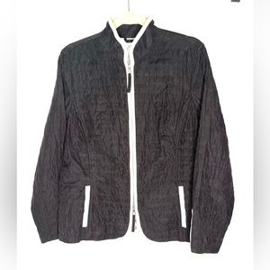 Roth LeCover California Quilted Black & White Vintage Zipper Jacket Size 10P
